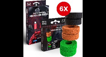 ProFPS Duo Pack voor PlayStation 4 (PS4) - eSports Game Accessoires – Controller Oplaadkabel Micro USB - Precision Rings
