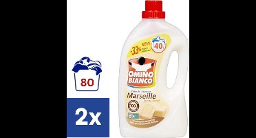 Omino Bianco Hart van Marseille Vloeibaar Wasmiddel - 2 x 2 l (80 wasbeurten)
