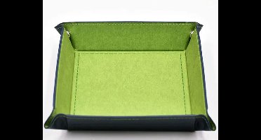 Leather Folding Dice Tray Groen