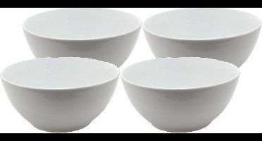 Svenska Living Kommetjes/schaaltjes - 8x - dessert/ontbijt/soep - Aardewerk - D18 x 8 cm - wit