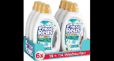 Frisse Reus Gel Lotus Vloeibaar Wasmiddel – Witte Was – voordeelverpakking - 6x19 Wasbeurten
