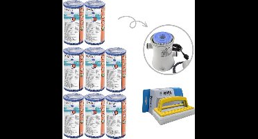 Bestway - Type I filters geschikt voor filterpomp 58381 - 8 stuks & WAYS scrubborstel