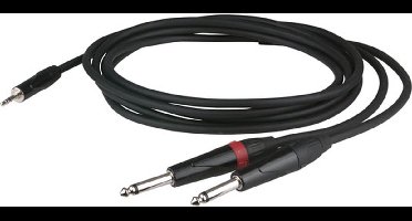 Y-kabel DAP FLX316 - stereo mini Jack > 2 RCA Male L/R 6 meter