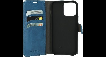 Mobiparts hoesje geschikt voor Apple iPhone 14 Pro Max - Wallet/Boekhoesje - Eco Leer - Magneet Sluiting - Opberg vakken - Blauw