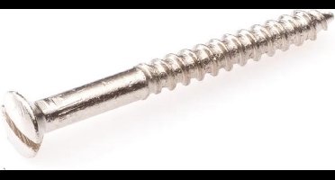 Houtschroef Lk Messing vernikkeld 3.5x30mm - 200 stuks