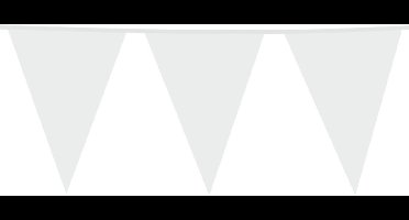 3x Giga Vlaggenlijn Wit 30x45cm 10m - Vlaggen XXL Vlaggenlijn Groot thema feest festival