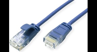 ROLINE GREEN UTP patchkabel Cat.6A (Class EA), LSOH, extra dun, blauw, 2 m