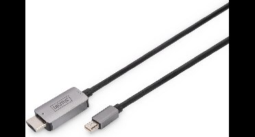 Digitus DB-340109-010-S video kabel adapter 1 meter Mini DisplayPort HDMI Zwart