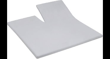 Cinderella - Topper Hoeslaken met split (tot 15 cm) - Double Jersey - 180x200/210 cm - Lichtgrijs