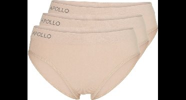 Apollo - Dames slip - Beige - Maat M - Dames ondergoed - 3-Pack - Dames boxershort - Sloggie ondergoed