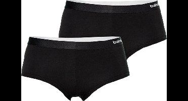 Apollo - Bamboe hipster dames - Zwart - Maat S - 2-Pak - Dames ondergoed - Dames boxershorts