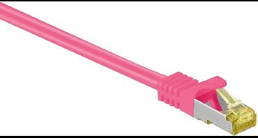 S/FTP CAT7 10 Gigabit netwerkkabel / roze - LSZH - 1 meter