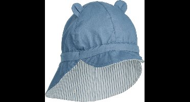 Liewood - Gorm reversible seersucker sun hat - Y/D stripe: Blue wave/creme de la creme 6-9M