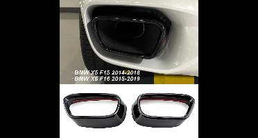 Uitlaat Sierstuk Geschikt voor Bmw X5 F15 X6 F16 2014 t/m 2018 Enkel Zwart Black trim tip decoratie lijsten Styling M