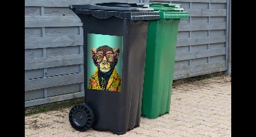 Container sticker Design - Roze - Bril - Aap - Dieren - 40x60 cm - Kliko sticker
