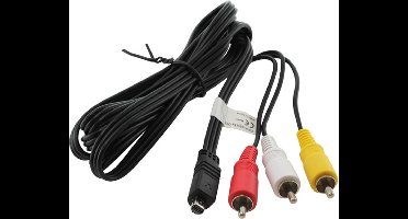 Camera Tulp composiet A/V kabel compatibel met Sony VMC-15FS / zwart - 1,5 meter
