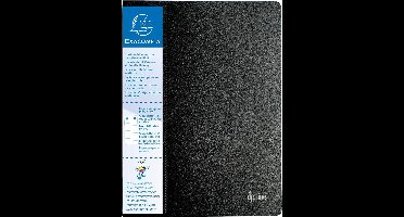 Exacompta 8x Up Line Showalbum met vaste rug en etiket op 3 zijden- harde PP- 60 tassen - 120 zichten - A4 - Zwart - 88601E