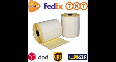 3 Stuks XL Rollen Verzendlabels 102x150mm Kern 25mm 1500/rol – POSTNL – DPD – GLS – UPS – TNT - FEDEX - Etiket sticker wit - Adresetiketten