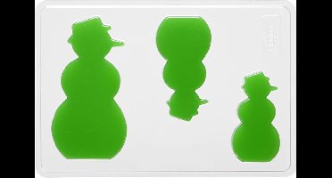 Gietmal, sneeuwpop, H: 6+8+10 cm, D: 9 mm, afm 14,9x22 cm, 1 stuk