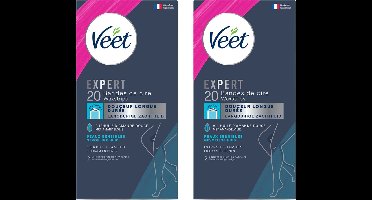 Veet - Expert - Koude Wasstrips - Benen (Sensitive) 20st - 2 Stuks - Voordeelverpakking
