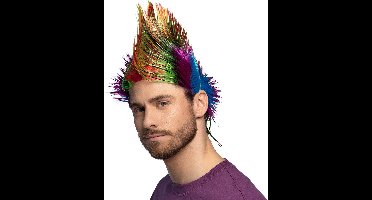 Boland - Pruik Spiky Mike Multi - Hanenkam - Kort - Mannen - -