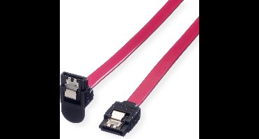 ROLINE Int. SATA 6.0 Gbit/s HDD kabel met klick sluiting, haaks, 1 m