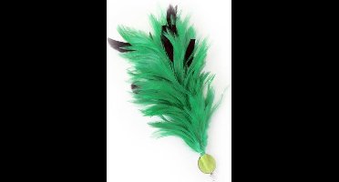 Verenpluim groen 30 cm buigbaar met speld en clip