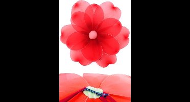 Bloem rood deco dia 55 cm met clip