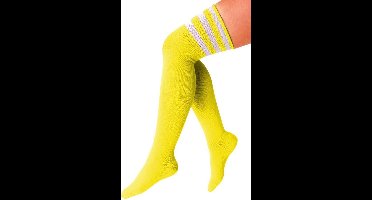 Lieskousen - Geel - 3 Witte Strepen - Maat 36-41 - Een Paar