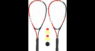 Avento Crossminton Set - Aluminium - Tie Breaker - Rood/Grijs