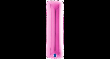 Folieballon 100cm letter I - fuchsia roze