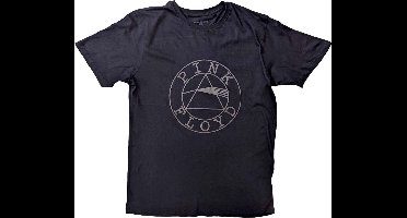 Pink Floyd - Circle Logo Heren T-shirt - S - Zwart