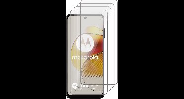 Screenprotector geschikt voor Motorola Moto G73 - 4x Gehard Glas Screen Protector GlassGuard