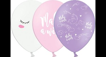 PARTYDECO - 6 latex magische eenhoorn ballonnen