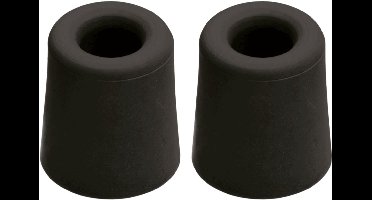 Benson Deurbuffers / deurstoppers rubbers - 2x - zwart - 70 x 40 mm - met schroefbevestiging