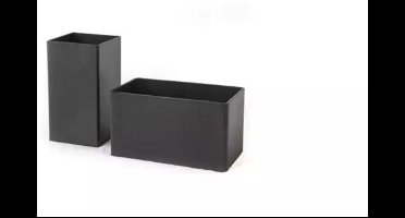 Metalen opbergbakjes - set à 2 stuks (S & L)