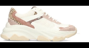 POSH by Poelman GIGI Dames Sneakers - Wit met roze combinatie