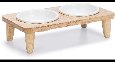 Designed by Lotte Dinerset Djeha - Kattenvoerbak - Hout - 35x19x9 cm