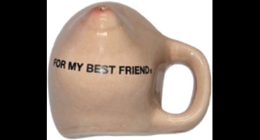 Grappige Keramische Borst-Mok Magneet – “For My Best Friend” – Ondeugend Mini Cadeau