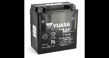Batterie SLA Yuasa pour Scooter Piaggio 500 MP3 Après 2010 YTX16-BS / YTX16 / 12V 14.7Ah Neuf