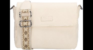 Beagles Malaga Crossbody Schoudertas met Trendy Schouderband - Dames Tas - Crème