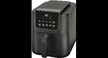 RVV® Airfryer xl - Airfryer xxl - Heteluchtfriteuse - 5 Liter - met keramische antiaanbaklaag - Zwart - 29cm x 23cm x 40cm