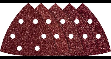 wolfcraft - Schuurpapier 20 stuks voor Delta- & Multischuurmachines 95mm - Korrel: 40,60,80, 120,180 - 1866000