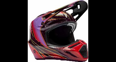 FOX V3 RS Canvas Zwart Rood Crosshelm - Maat L - Helm