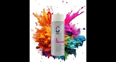 CROP Autolak Spuitbus - RAL 9010 Zijdeglans Zuiverwit - 400ml - Sneldrogende Acryl lakverf - Hoge Dekkracht Binnen en Buiten