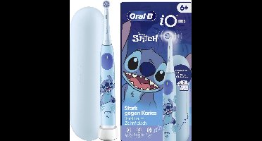 Oral-B iO Kids 6+ – Magnetische Elektrische Tandenborstel – Disney Stitch – 3 poetsstanden – Druksensor – Reisetui