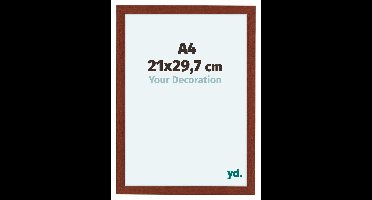 Your Decoration - Fotolijst A4 21x 29,7 cm - MDF - Kersen - Como