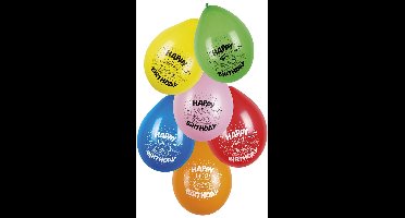 Boland Ballonnen Happy Birthday 23 Cm 6 Stuks