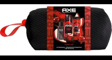 Axe Fine Fragrance Geschenkset - Cherry Fizz - After Shave / Douchegel / Deospray in Toilettas