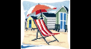Vervaco - Kruissteekkussen kit - Op het strand - PN-0145641 - Borduren - Borduurpakket - Borduurpakket volwassenen - Borduurpakket kind